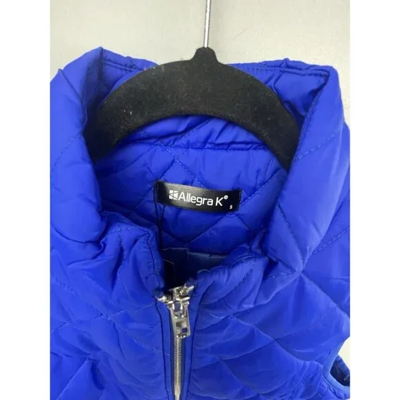 Allegra K Women's Puffer Vest Stand Collar Lightweight Gilet Quited Size Small - Picture 14 of 16